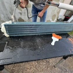 Wyczyszczony wymiennik po 5 latach.